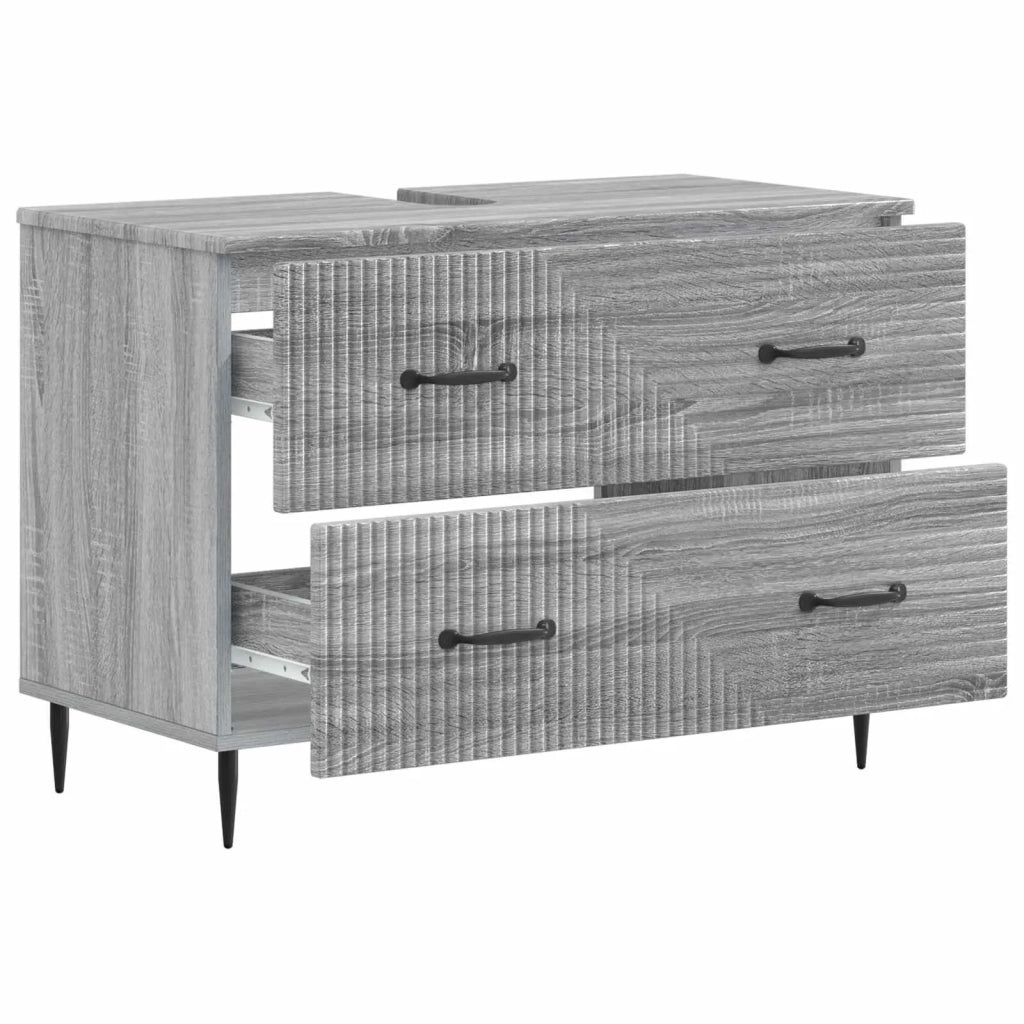 Armadio per Lavabo da Bagno HAARLEM Sonoma grigio 896801