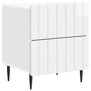 Armadio da Notte con cassetto Bianco Lucido 43 x 34,5 x 49,5 cm 894303