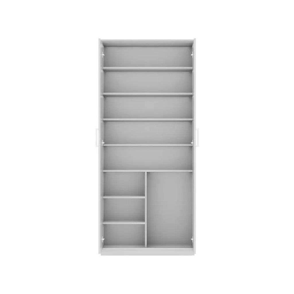 Mobile per scarpe XL TOM - 2 porte - Bianco lucido
