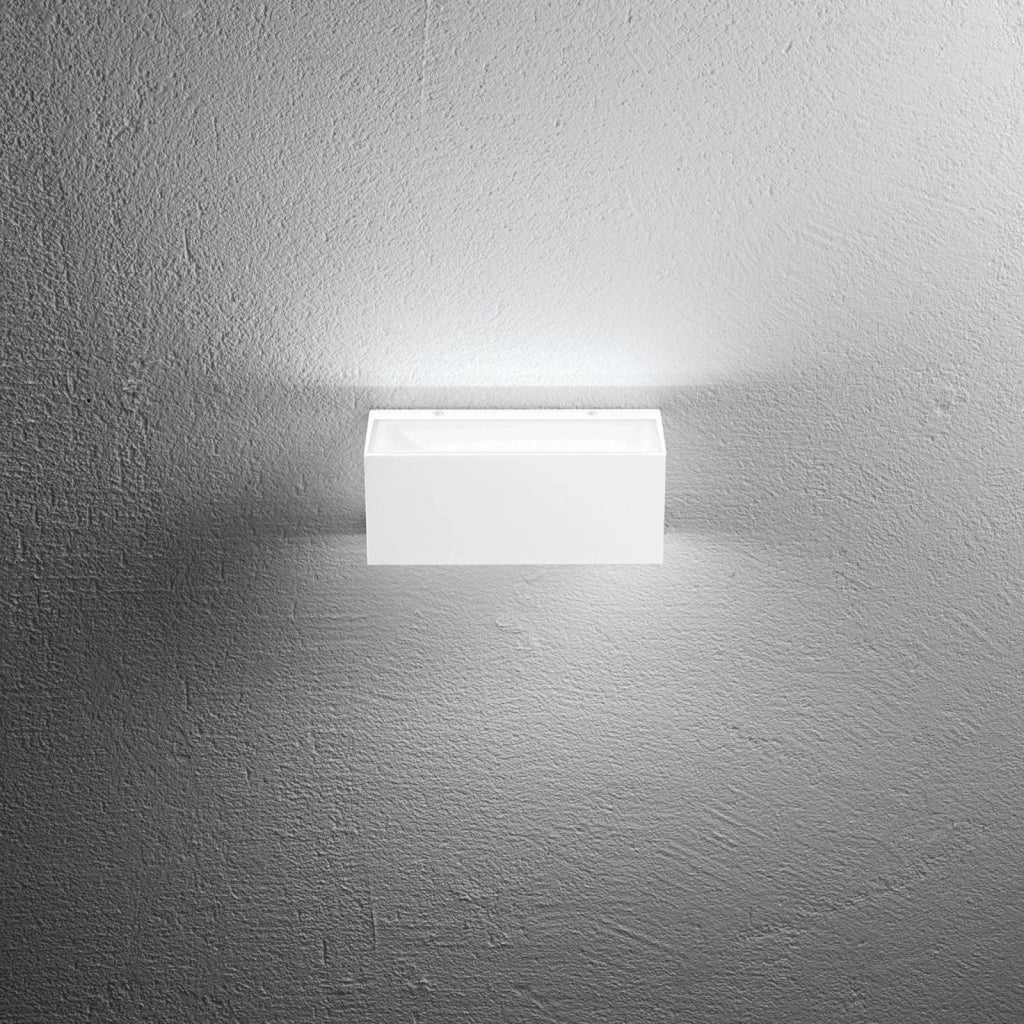 APPLIQUE BIEMISSIONE LED TWIN BIANCA 12W 1500LM CCT 3000K / 4000K IP54 6,5X8,9X14CM