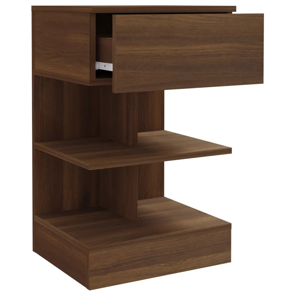 Comodino Rovere Marrone 40x35x65 cm in Legno Multistrato 816045