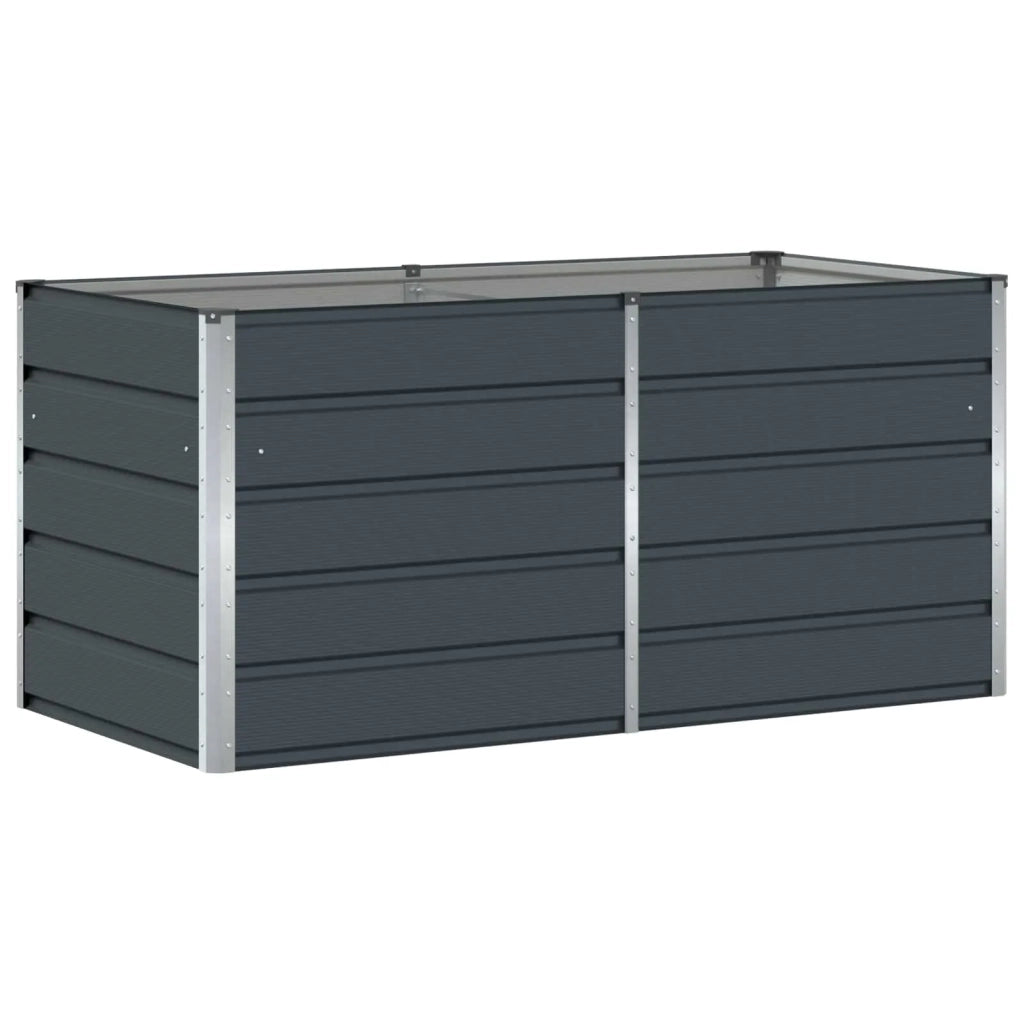 Fioriera-Vaso-Contenitore per Piante Antracite 160 x 80 x 75 cm Acciaio