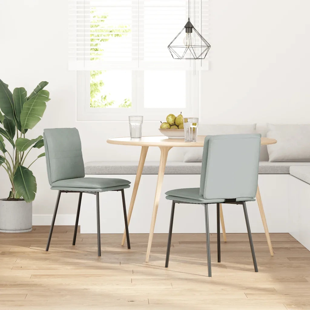 vidaXL Sedie da Pranzo 2 pz Grigio Chiaro in Velluto