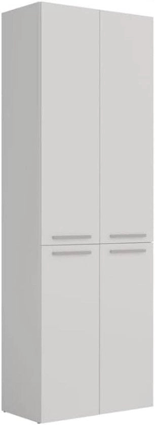 Cassa da bagno con lavabo sotto e 4 porte - Cassetto alto e ripostiglio