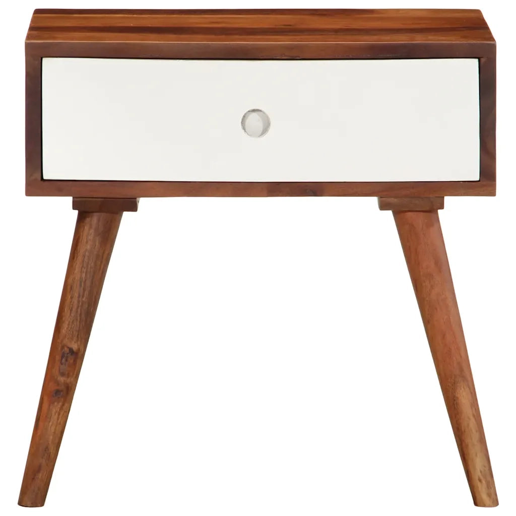 Tavolino-Tavolino da soggiorno-Tavolo 45x30x45 cm in Legno Massello di Acacia