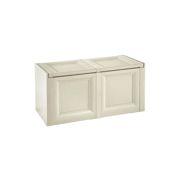 BAULE CONTENITORE DA ESTERNO ANGORA 86X40X42 CM – CASSAPANCA COMPATTA SALVASPAZIO PER BALCONE E TERRAZZO