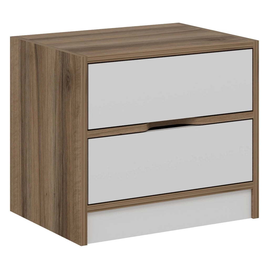 Legnago, Comodino 4 Cassetti, 54x40x47h cm Bianco
