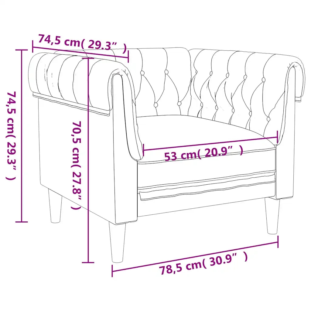 Divano Sedia-Poltrona Chesterfield Verde Scuro in Tessuto
