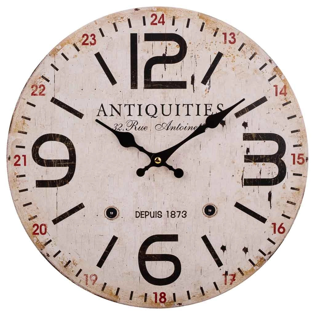Orologio da parete in legno bianco d34x2h