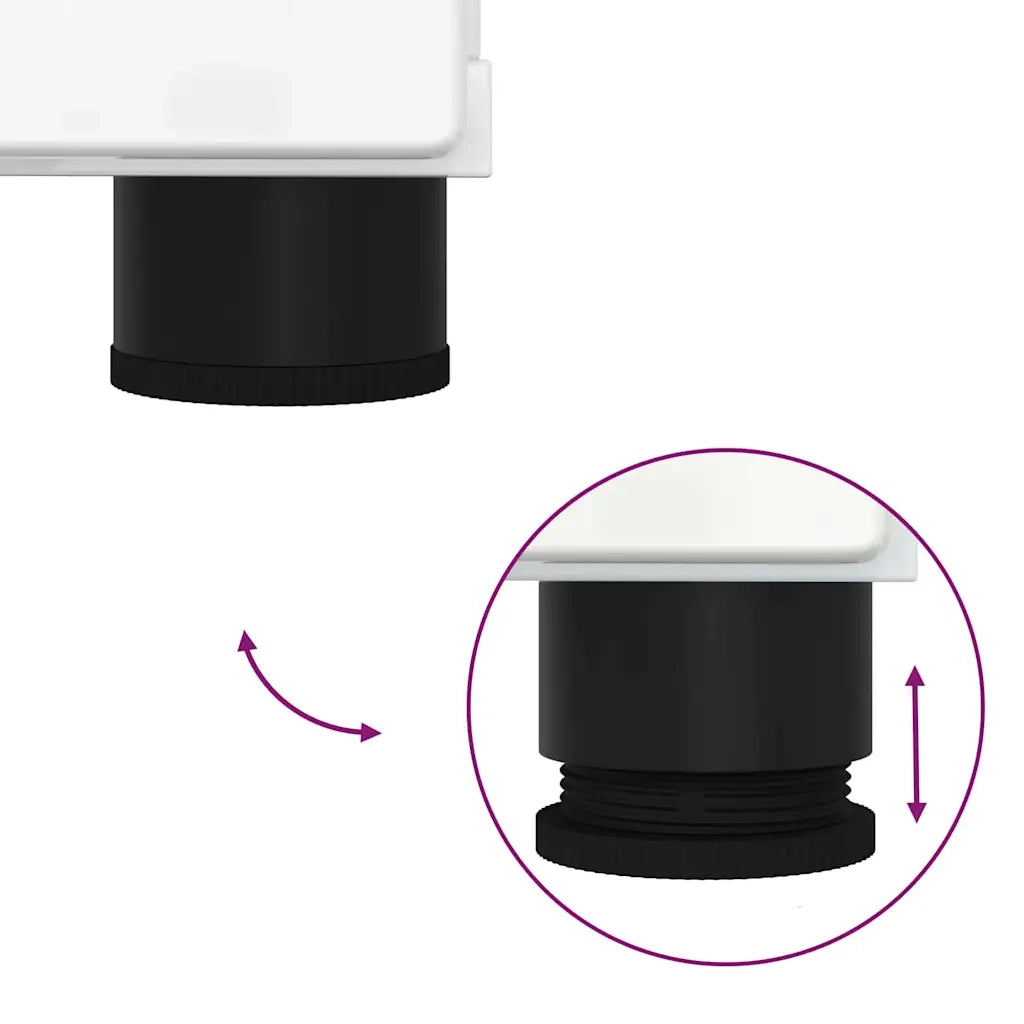 vidaXL Set di mobili per il bagno con cassetto 2 pcs Bianco lucido