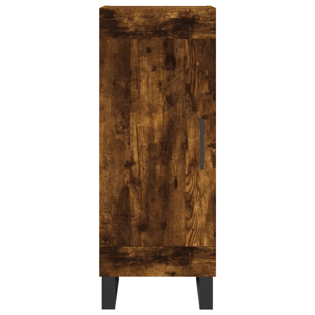 vidaXL Credenza Rovere Fumo 34,5x34x180 cm in Legno Multistrato