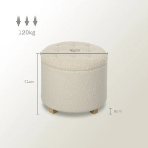 PANCHETTA Contenitore Ø45 x 41 cm Crema in poliestere