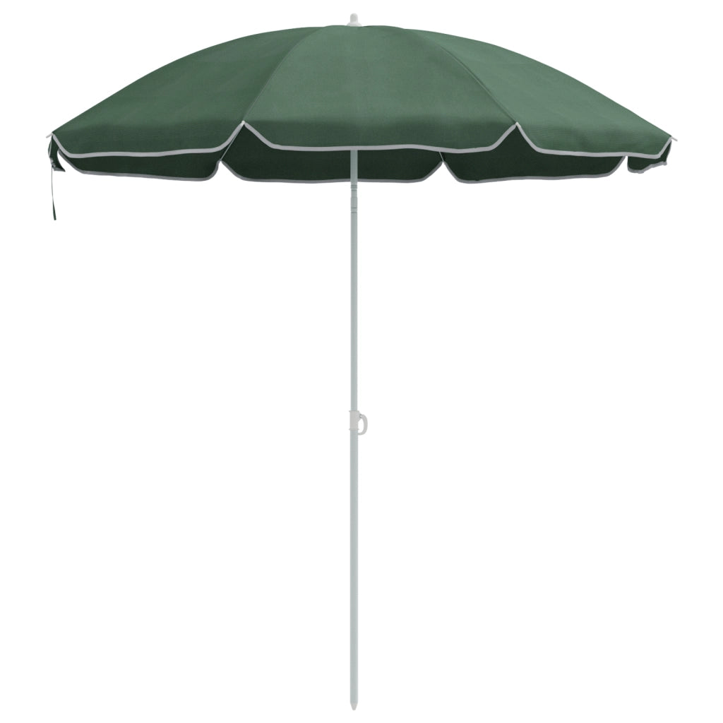 ombrellone da spiaggia  con palo in metallo verde 161x193 cm in poliestere