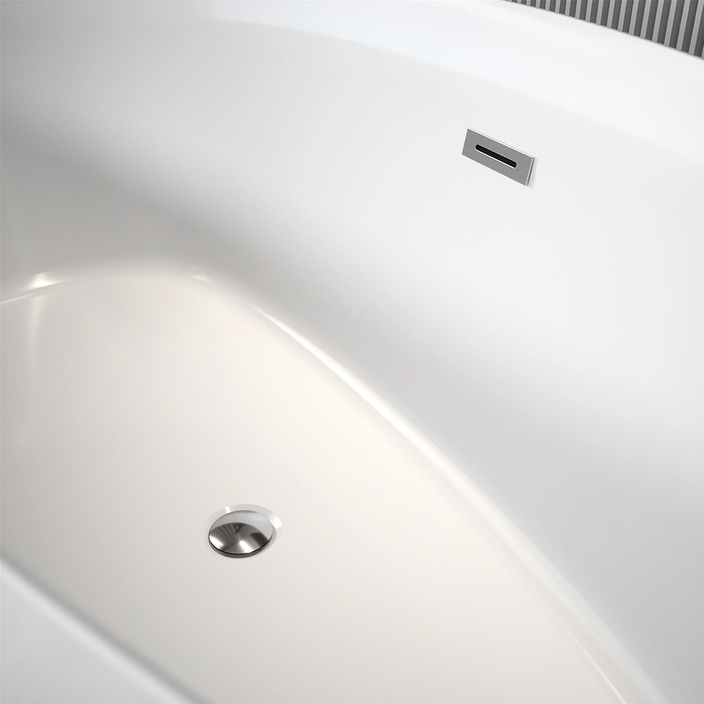 Vasca da bagno freestanding 170cm in acrilico bianco lucido | Caterina