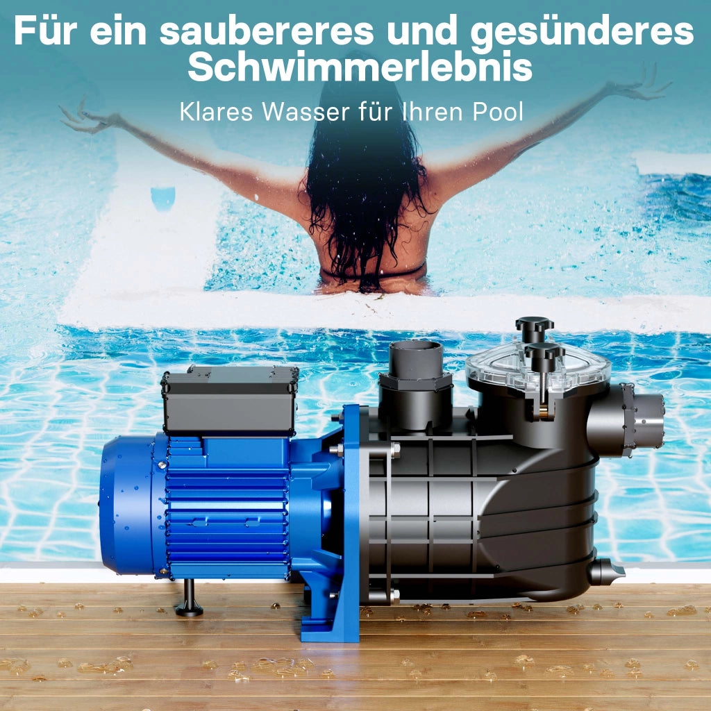 Pompa piscina per ricircolo e filtraggio 34800 l/h 3000 W Pompa di circolazione