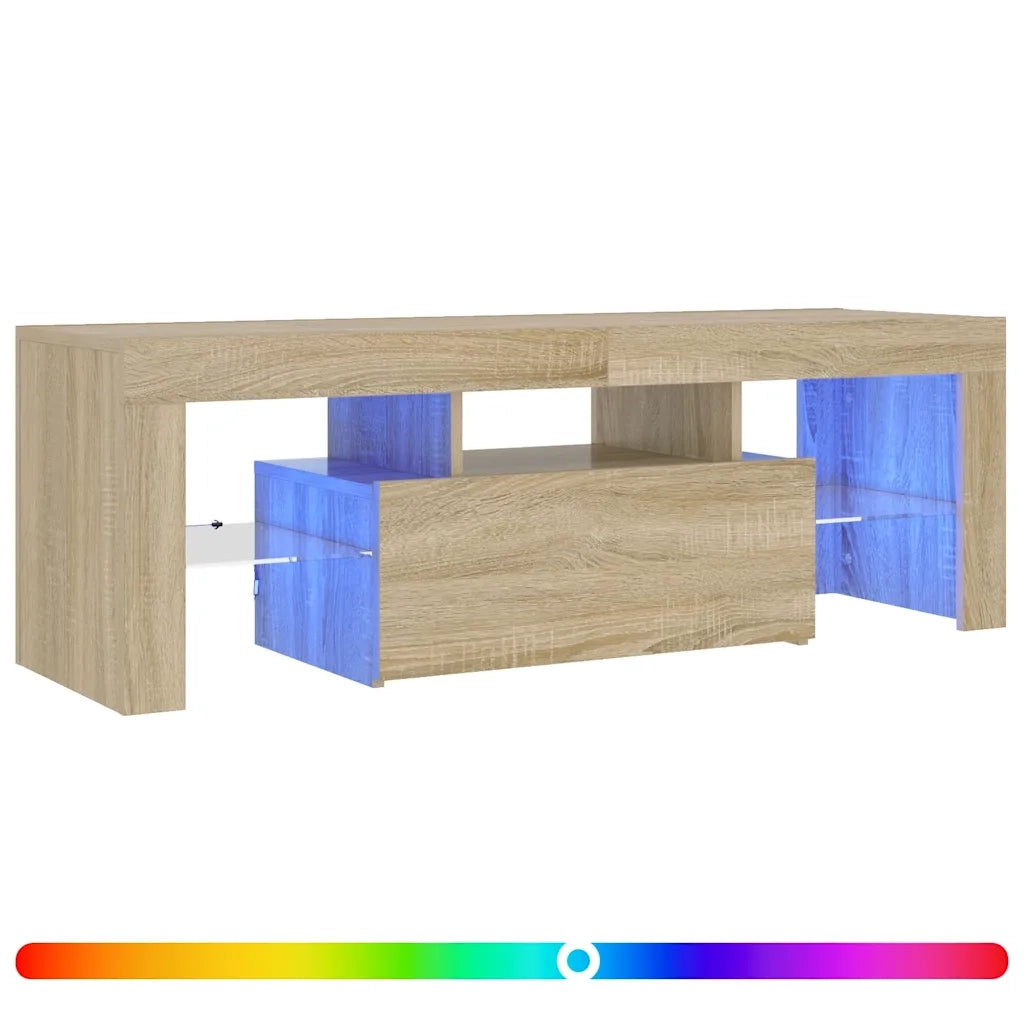 Mobile TV | Armadietto TV | Mobile Porta TV con Luci LED Rovere Sonoma 120x35x40 cm