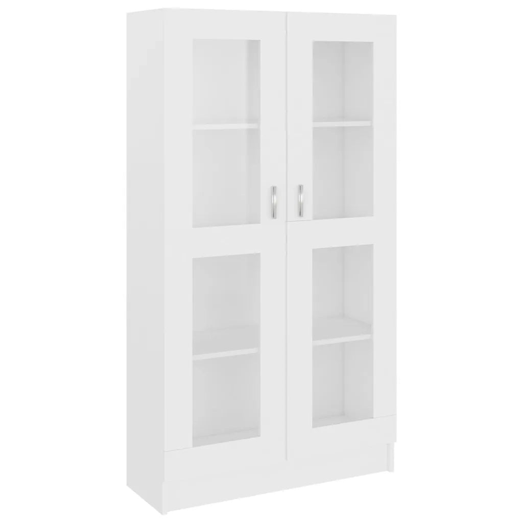 Armadietto con Vetrina Bianco 82,5x30,5x150cm Legno Multistrato 802759
