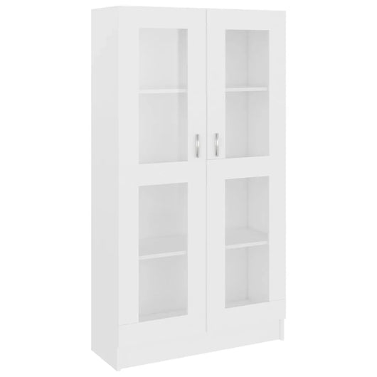 Armadietto con Vetrina Bianco 82,5x30,5x150cm Legno Multistrato 802759