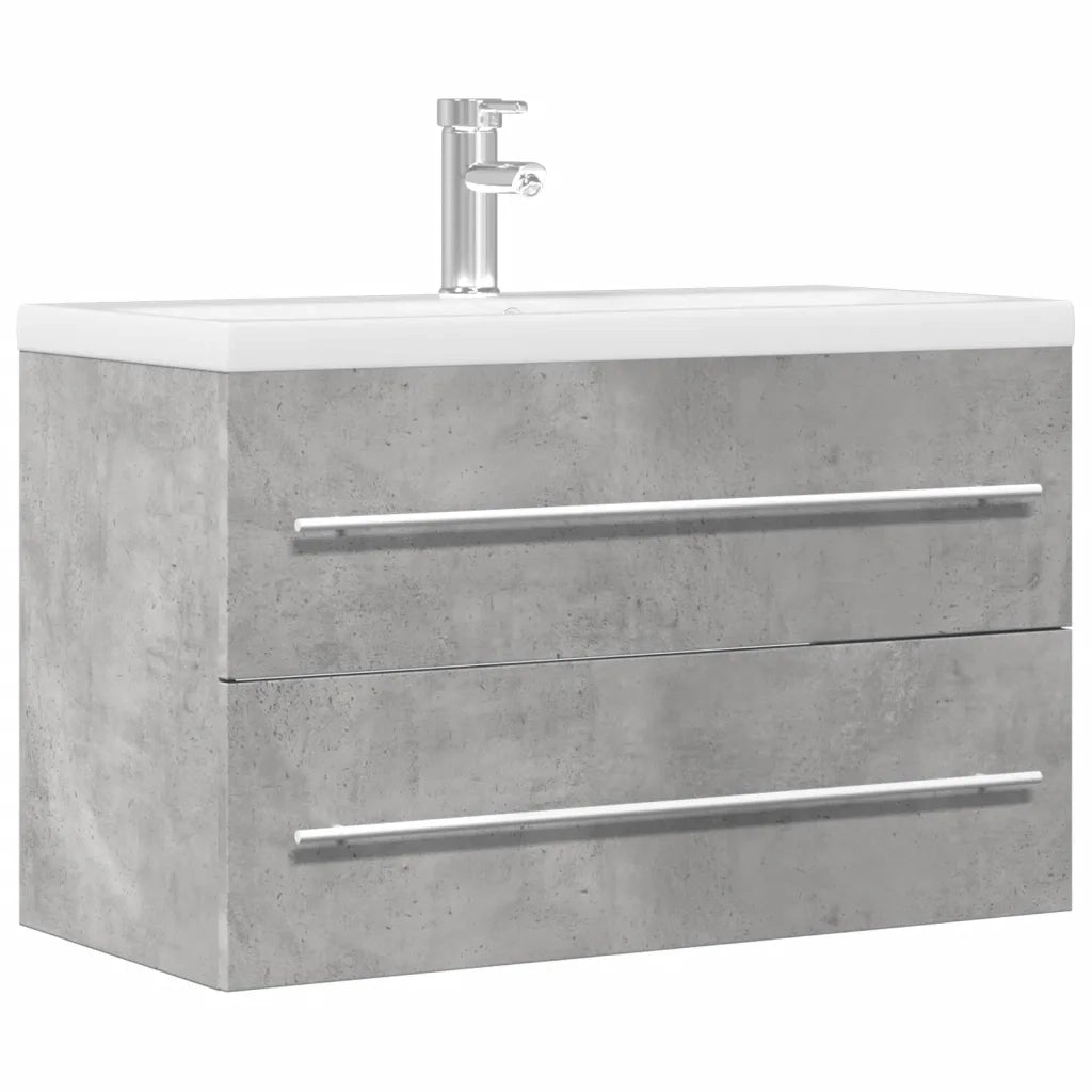 Mobile Lavabo | Armadio Lavabo Grigio Cemento 80x38,5x48 cm in Truciolato
