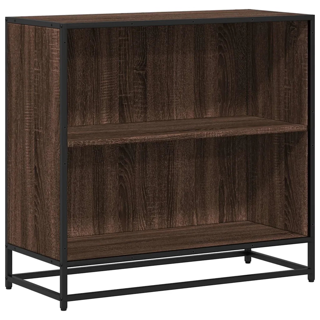 Libreria-Scaffale per Libri-Mobile di Stoccaggio Rovere Marrone 80,5x35x76 cm in Legno Multistrato