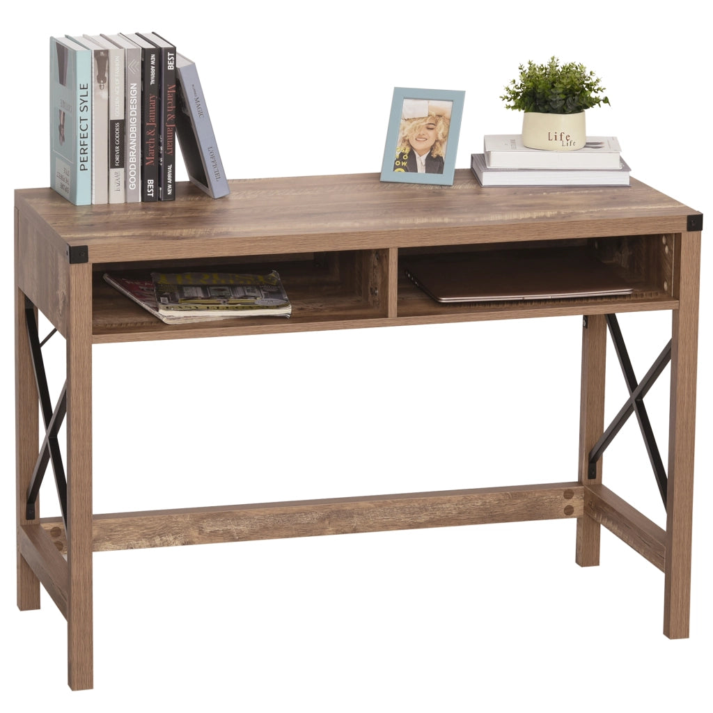 Scrivania Design Industriale ¨C zephmum ¨C Nero Metallo Panneaux Truciolare 90x50x75 cm
