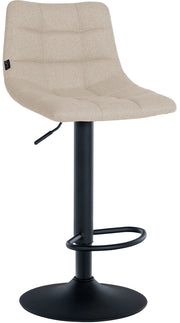 Sgabello Jerry in tessuto crema,nero