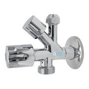Rubinetto chiusura lavello ottone cromato multifunzione con attacco lavatrice 1/2 3/4 10mm 3/8