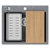 Lavello In Granito Kurt 110 Workstation Grey Metallic