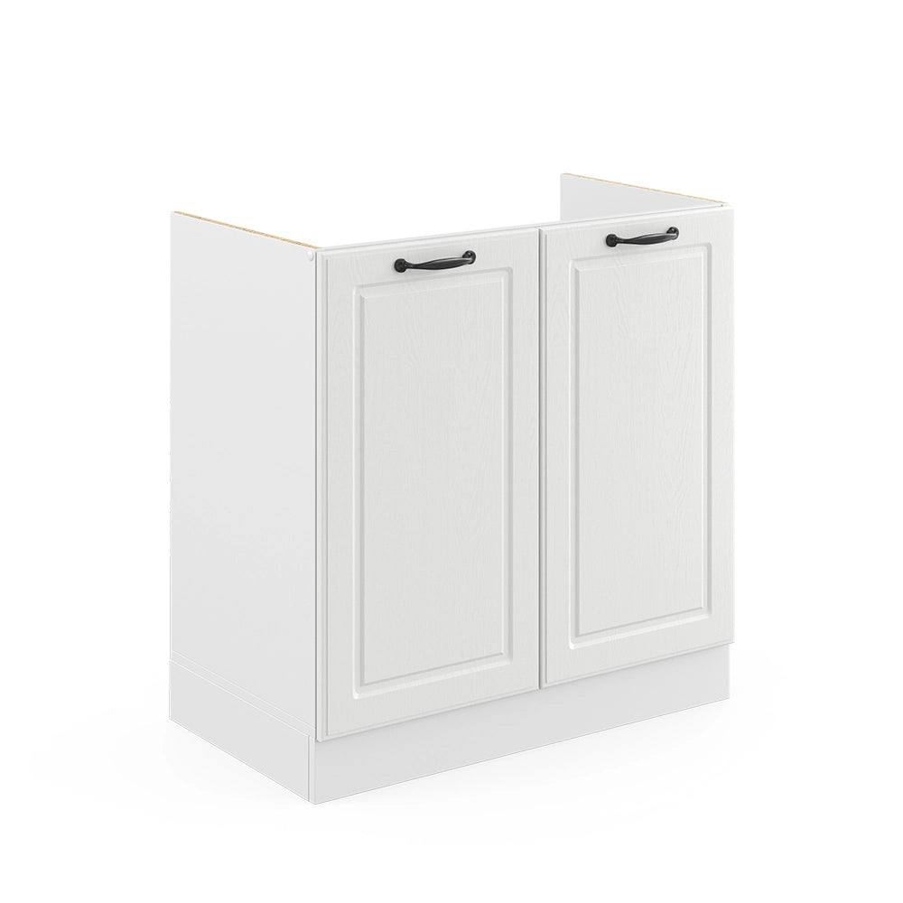 Vicco Mobile lavello cucina Bianco casa di campagna 80 cm senza piano di lavoro