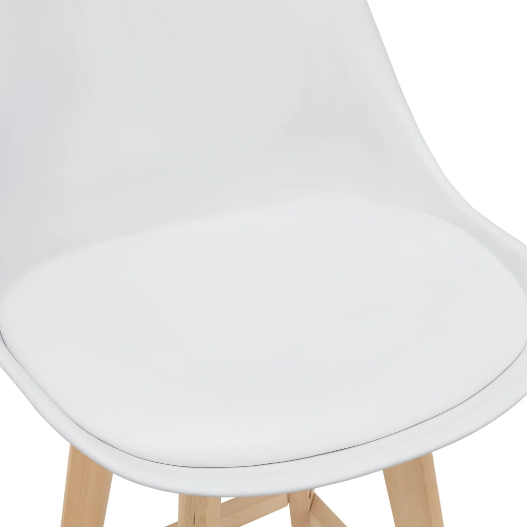 Set 2 sgabelli bar con schienale imbottito in plastica sintetica faggio105 bianco 03_0002777