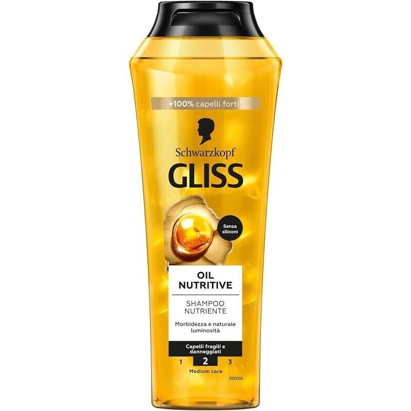GLISS 6 CONFEZIONI OIL NUTRITIVE SHAMPOO NUTRIENTE 250 ML