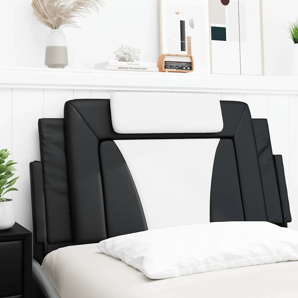 Cuscino Testiera Viana Nero e Bianco 100 cm in Similpelle CFW3155000