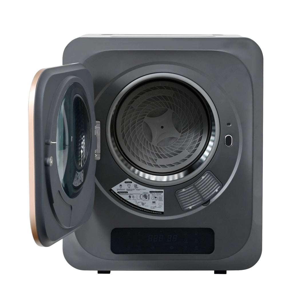 Asciugatrice a Evacuazione 3 kg 850 W Grigia con 6 Programmi; Cestello Inox e Montaggio a Parete