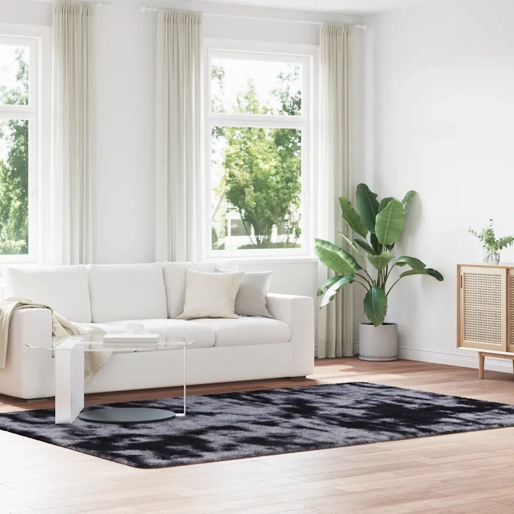 Tappeto Shaggy a Pelo Lungo NAVARRA Grigio Scuro 200x290 cm 4102848
