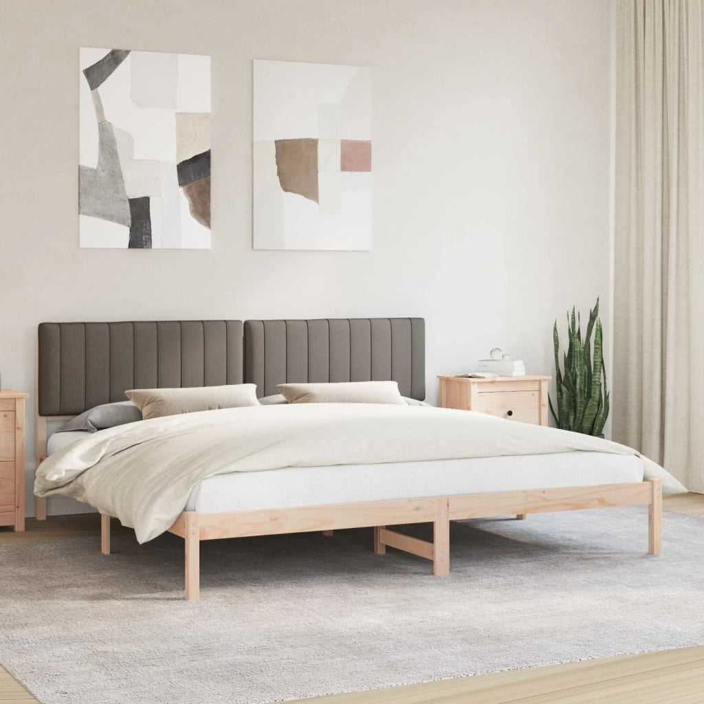 Letto con Testiera Rivestita Talpa 200 x 200 cm Pino massello