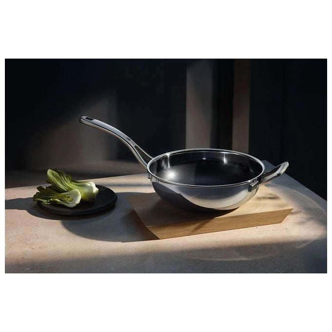 WMF 17.5653.6411 Profi Resist Wok Diametro 28 cm Rivestimento PermaDur Acciaio inox colore Acciaio inox