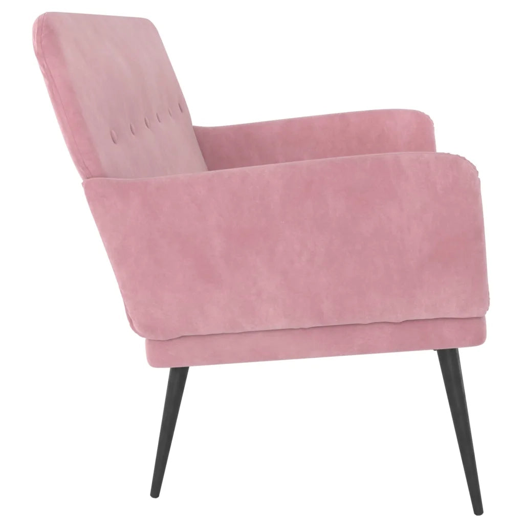 Panca Rosa 108x79x79 cm in Velluto 351417