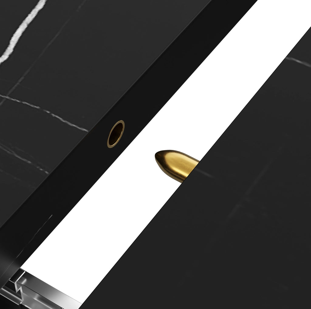 Tavolo da pranzo estensibile 120x80x76 cm; piano allungabile fino a 160 cm; MDF e metallo nero
