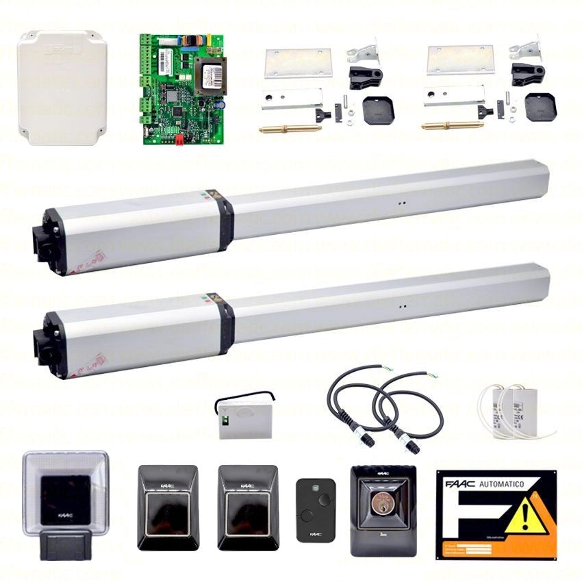 FAAC LEADER KIT AUTOMAZIONE CANCELLO BATTENTE FAAC 105633445 GREEN ENERGY SAFE