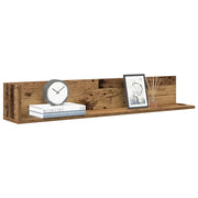vidaXL Mensole da Parete 2pz Legno Vecchio 100x16,5x16,5 cm Truciolato