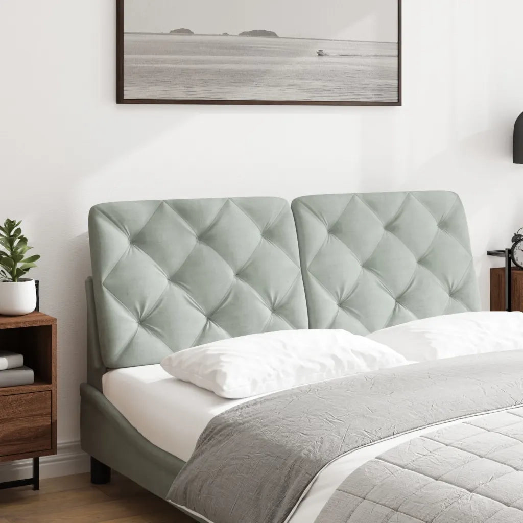 Cuscino Testiera Grigio Chiaro 120 cm in Velluto CFW6392225