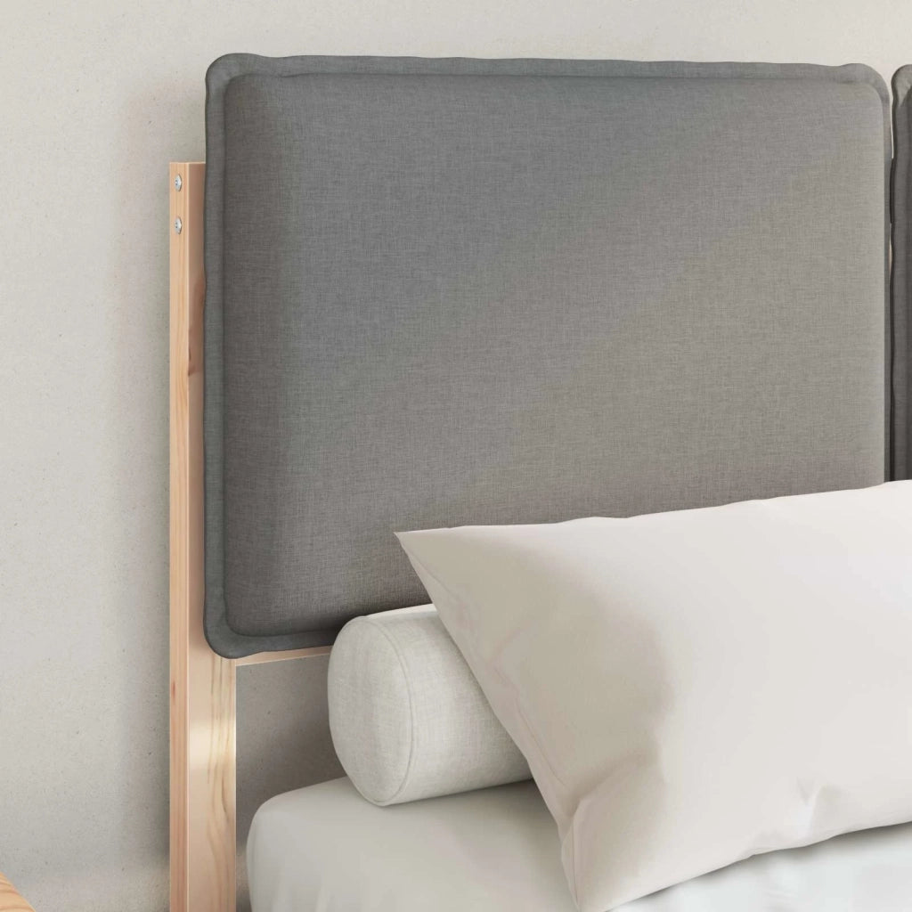 Letto con Testiera Rivestita Grigio chiaro 120 x 200 cm 3405517