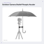 Accessorio per Fotografia - Stativo con Ombrello - Morsetto per Macchina Fotografica - Accessorio Portatile - Leggero - Protezione Solare e Pioggia - Morsetto per Macchina Fotografica

Modello: 
Specifica: 
Codice Prodotto: