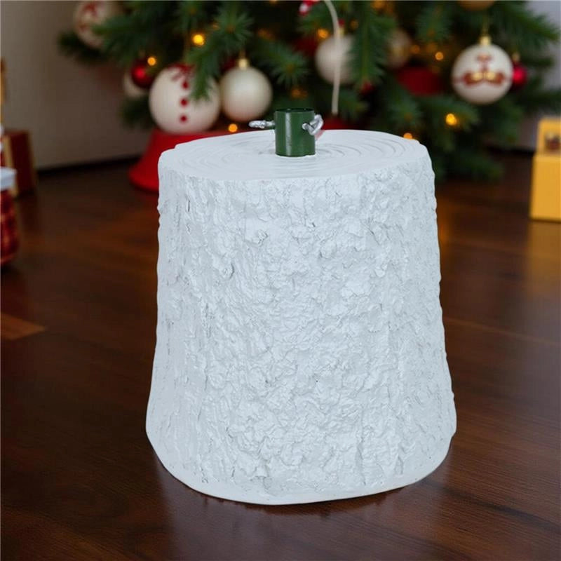 MAURY'S BASE SUPPORTO ALBERO DI NATALE EFFETTO TRONCO DIMENSIONI 32X26X30+4CM COLORE BIANCO