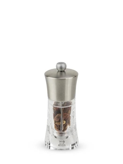 Peugeot 29050 Ouessant Macinapepe per Peperoncino Essiccato con Regolazione della Macinatura Acciaio inox Trasparente