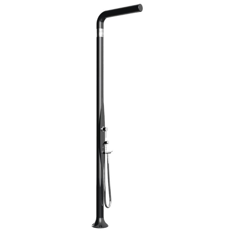 Doccia Tradizionale In Polietilene Funny Yang Top Line Con Doccetta E Miscelatore Colore Perla Nera Cv-T245-Tl/7300