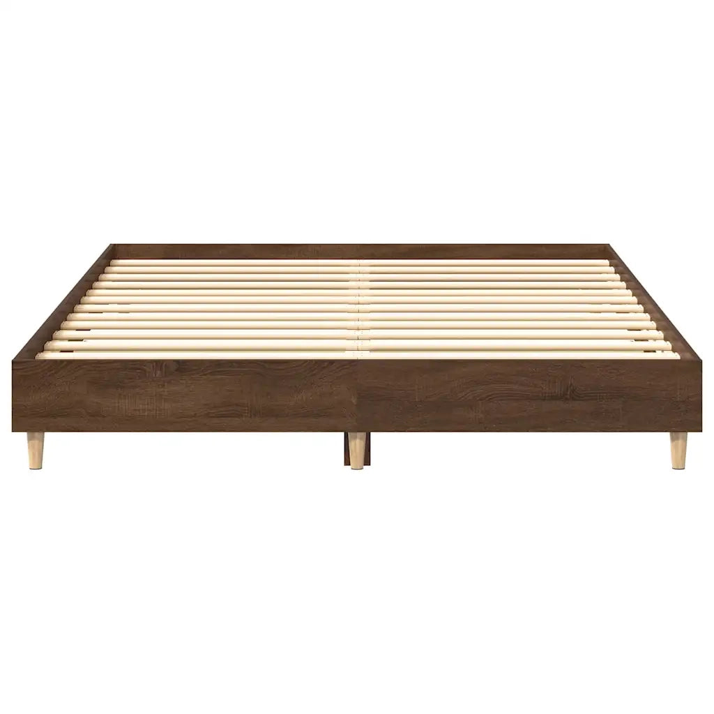 Giroletto senza Materasso-Struttura Letto Rovere Marrone 140x200 cm Truciolato 833334