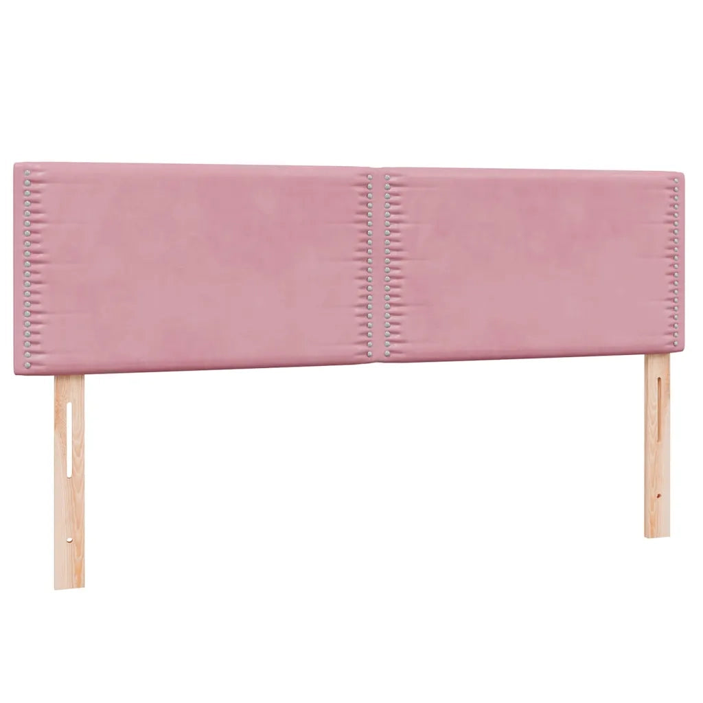 Giroletto a Molle con Materasso Rosa 160x220 cm in Velluto 3316172