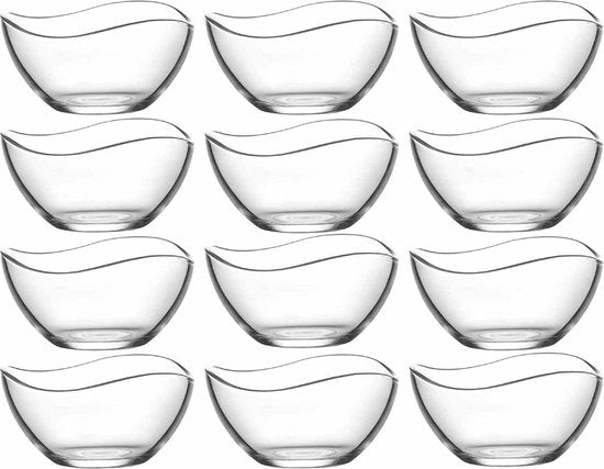 Set di 12 piatti in vetro per antipasti da 310 ml
