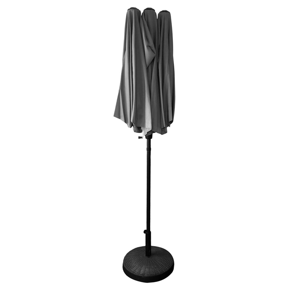 Ombrello doppio 2x4m LINAI grigio